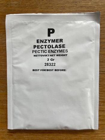 Pectolase/Pectin Enzym - 2 gr (Rigeligt til 5 liter, nok til 10)